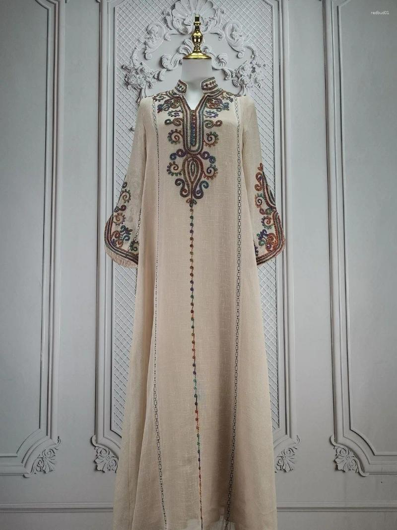 Ethnic Clothing Muslim Abaya For Women Party Dresses Embroidery Long Robe Eid Ramadan Dubai Abayas Kaftan Arab Jalabiya Modest Vest