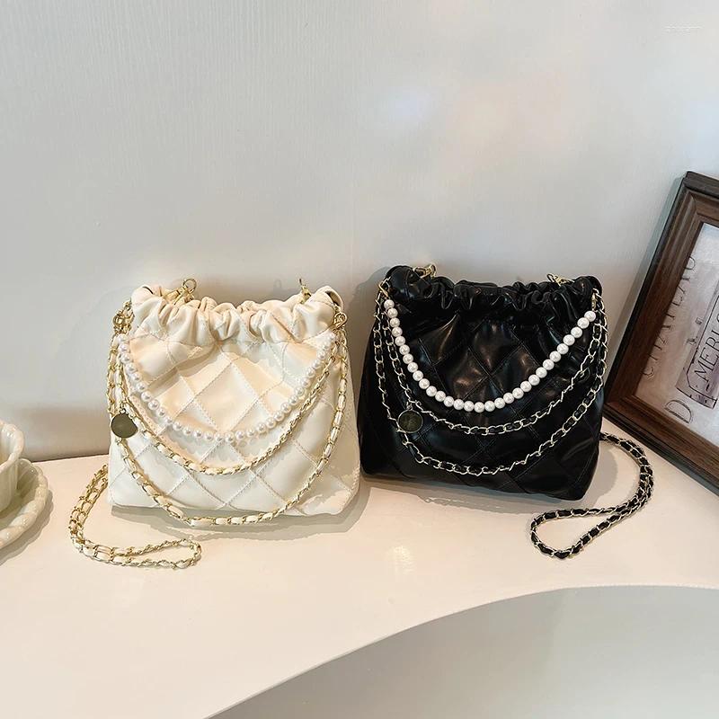 Shoulder Bags Pearl Chain Women's Handbag Leather Bag Fashion Brand Shopping Crossbody Casual Tote Messenger 68b0