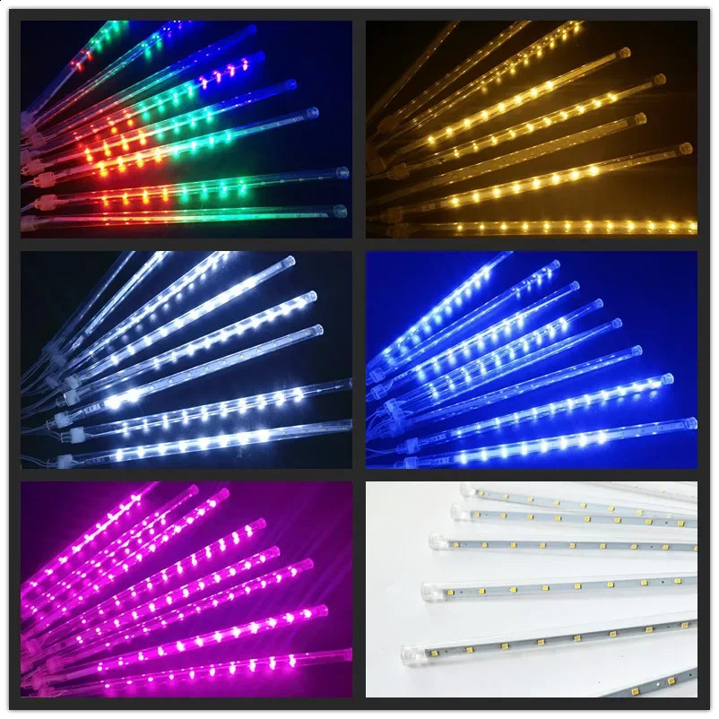 3050cm EUUS plug LED meteor shower light outdoor rain Christmas tree Halloween wedding porch patio decoration 240929