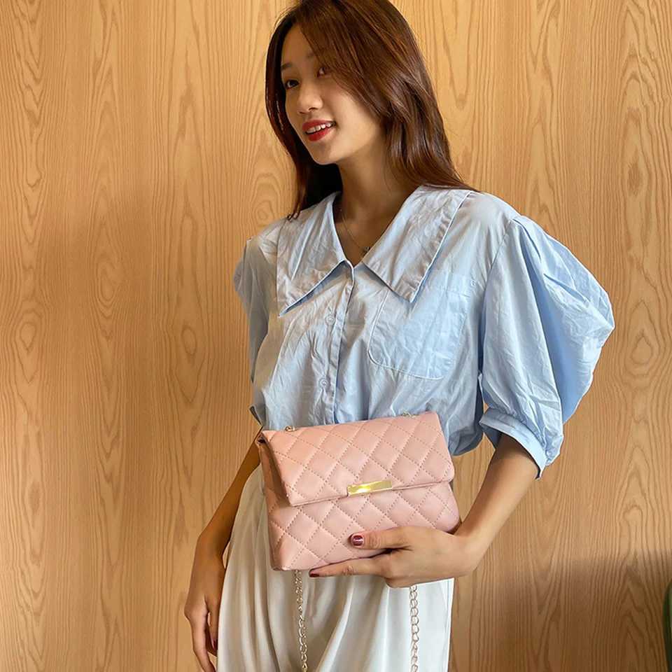 Diamd Lattice Women Shoulder Bag Female Embroidered Luxury Small Square Bag PU Leather Crossbody Bags Handbag Purses Phe BagXJ250108