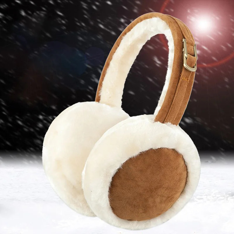 Plush Wool Ear Muffs Fashion Solid Color Soft Faux Fur Cold Protection Earflap Winter Outdoor Woman Skiing Warmer Furry Earmuff 240930