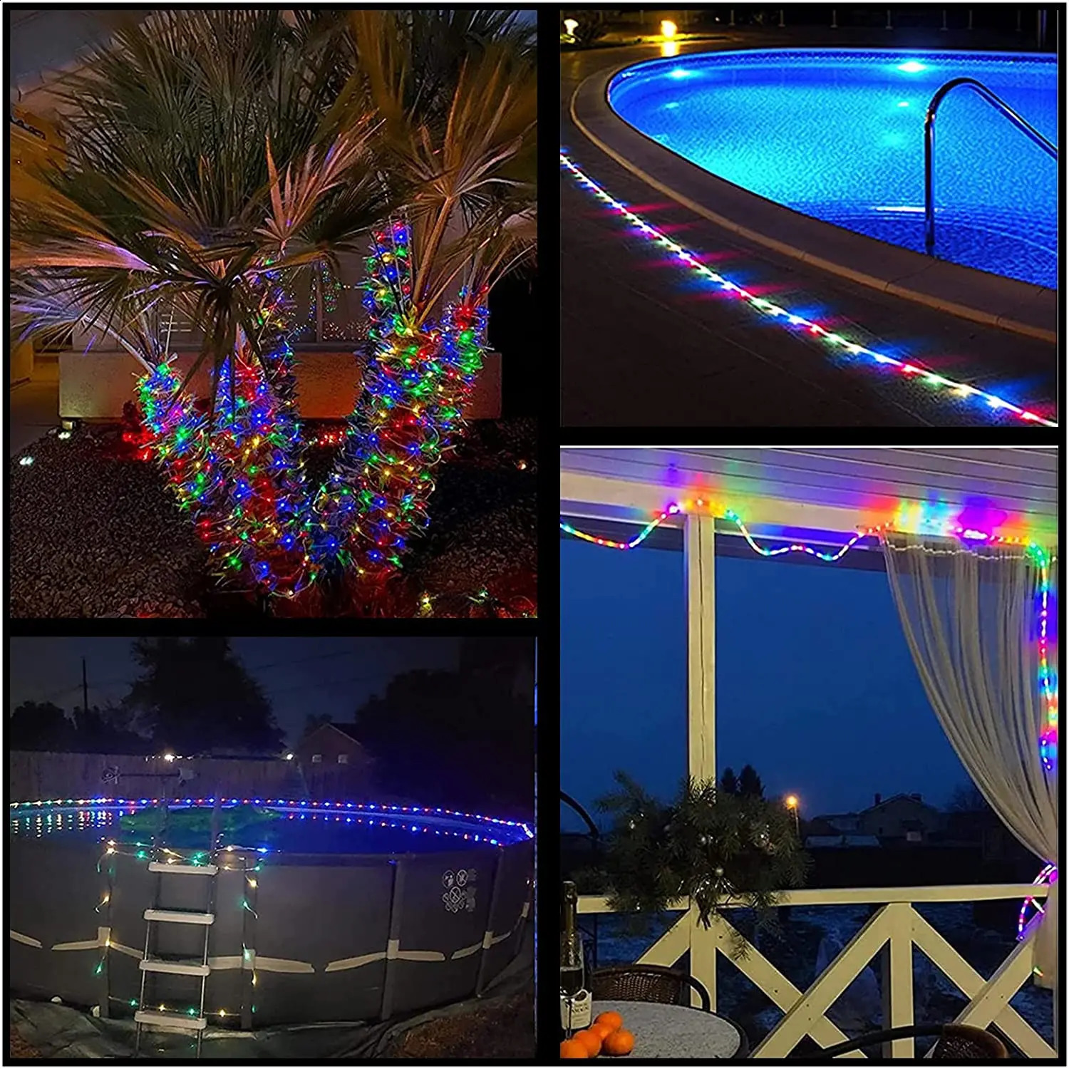 Years Garden LED Tube Light Rope Fairy Waterproof Battery Powered 150 Used for Indoor and Outdoor Christmas Decoration 240929