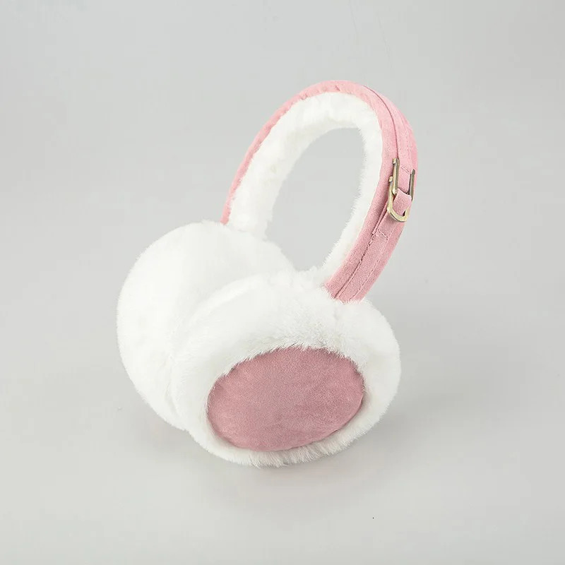 Plush Wool Ear Muffs Fashion Solid Color Soft Faux Fur Cold Protection Earflap Winter Outdoor Woman Skiing Warmer Furry Earmuff 240930