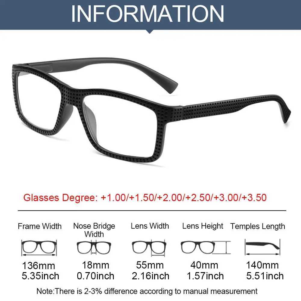 Fashion Reading Glasses Men Women Frame Retro Classic Presbyopic Eyeglasses New Ultralight Eyewear Diopter +1.0 To +3.5XJ240907