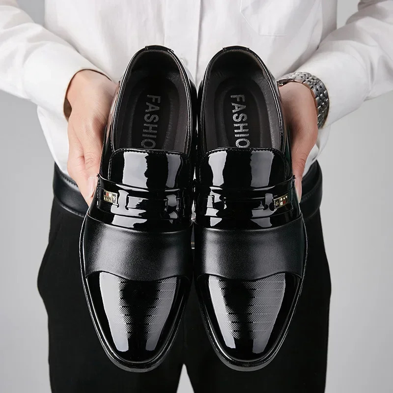 Office Business Dress Mens Shoes Leather Shoes Mens Shoes Lace Leather Wedding Shoes Classic Formal Oxford 241008