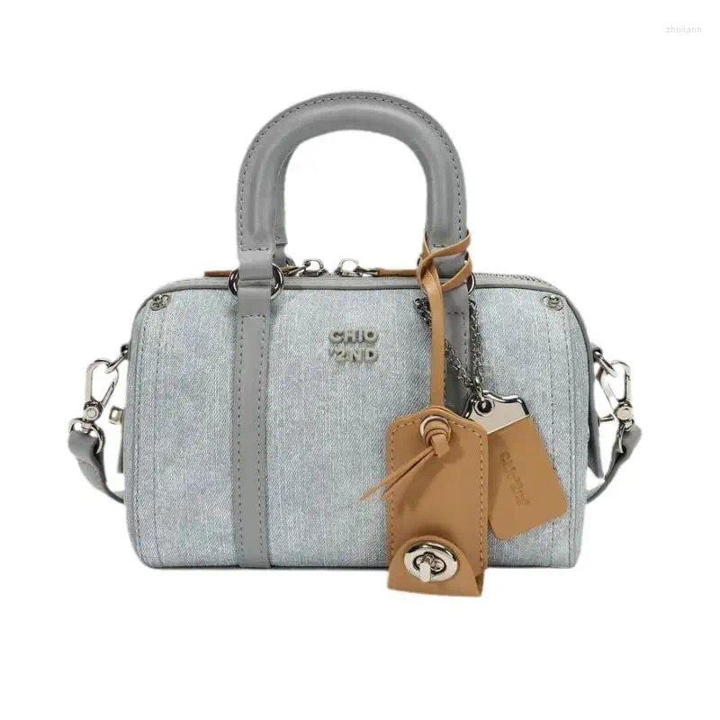 Shoulder Bags Fashion Pillow Lady Blue Canvas Denim Leisure Versatile Handheld Trend Commuter Crossbody 8ff4
