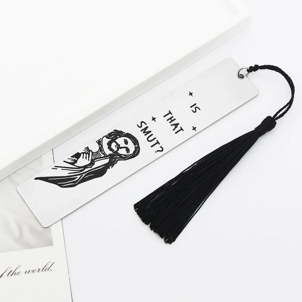 Funny Metal Bookmark With Tassel Book Lover Humor Peeking Jesus Marker Is that Smut? Reader Birthday Gift 240925