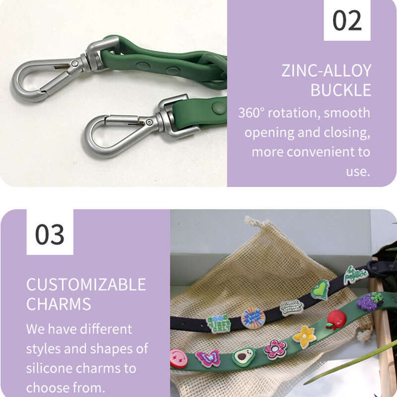 Fashion Premium Designer Custom Adjustable Heavy Duty PVC Waterproof Pet Cat Dog Collar Charms