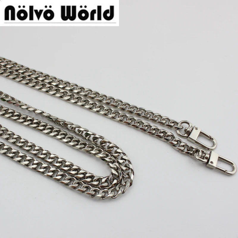 1 piece 8mm wide 110130cm high thick chain metal strap with hook used for repairing bag and handbag chains detachable long replacement 240926