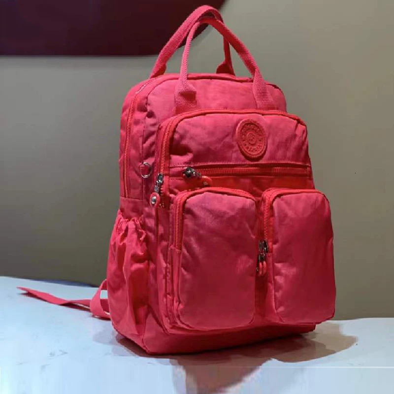 Fashion Woman Waterproof Nylon Soft Handle Solid Multi-pocket Travel Zipper Feminina School Bags Laptop Backpack 240924