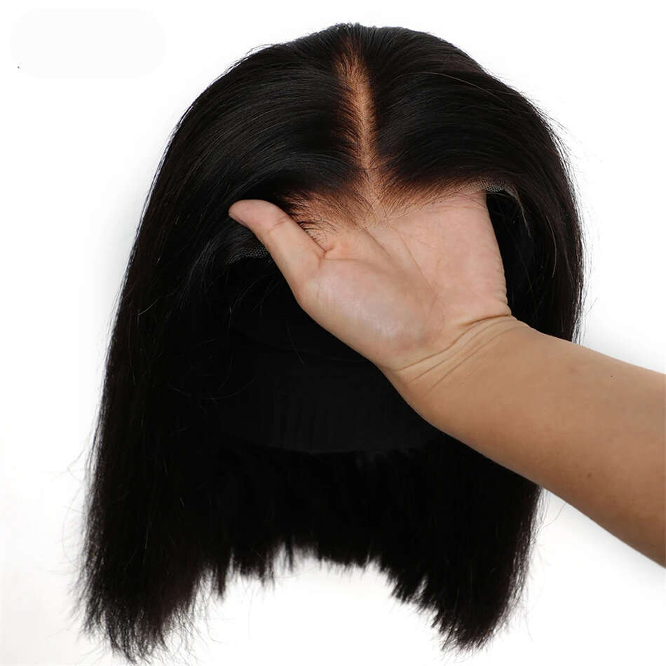 Glueless Bone Straight 12A Human Hair Bob Lace Closure Wig Transparent 13X4 Frontal Wigs For Women Preplucked Ready To Wear