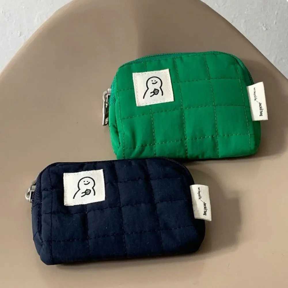 Cute Mini Makeup Bag Zipper Solid Korean Storage Bag Handbag Portable Womens Clutch Bag Travel Supplies M240930