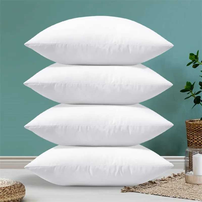 Luxury white soft cushion core with natural goose feather and down filling soft headrest customized size hotel home decoration pillow Y240930