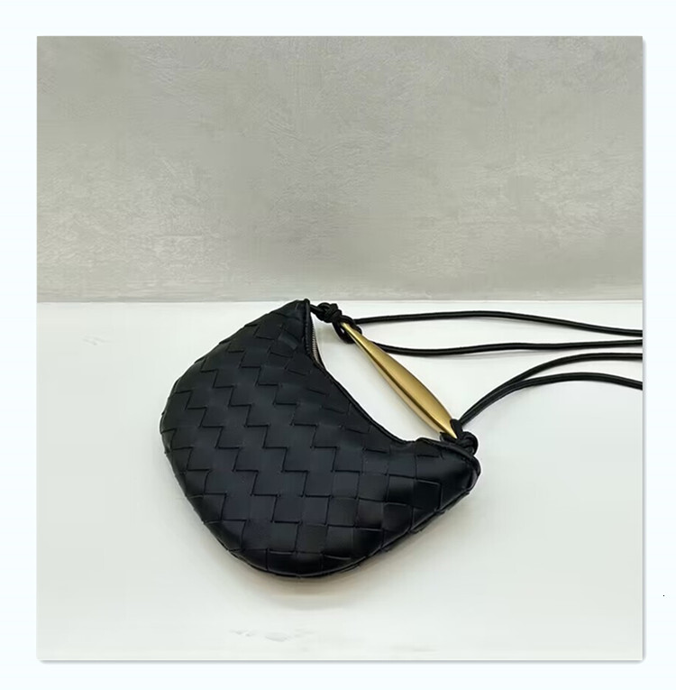 2024 New Designer Leather Multi functional sardine Woven Women's Advanced Handbag One shoulder messenger bag