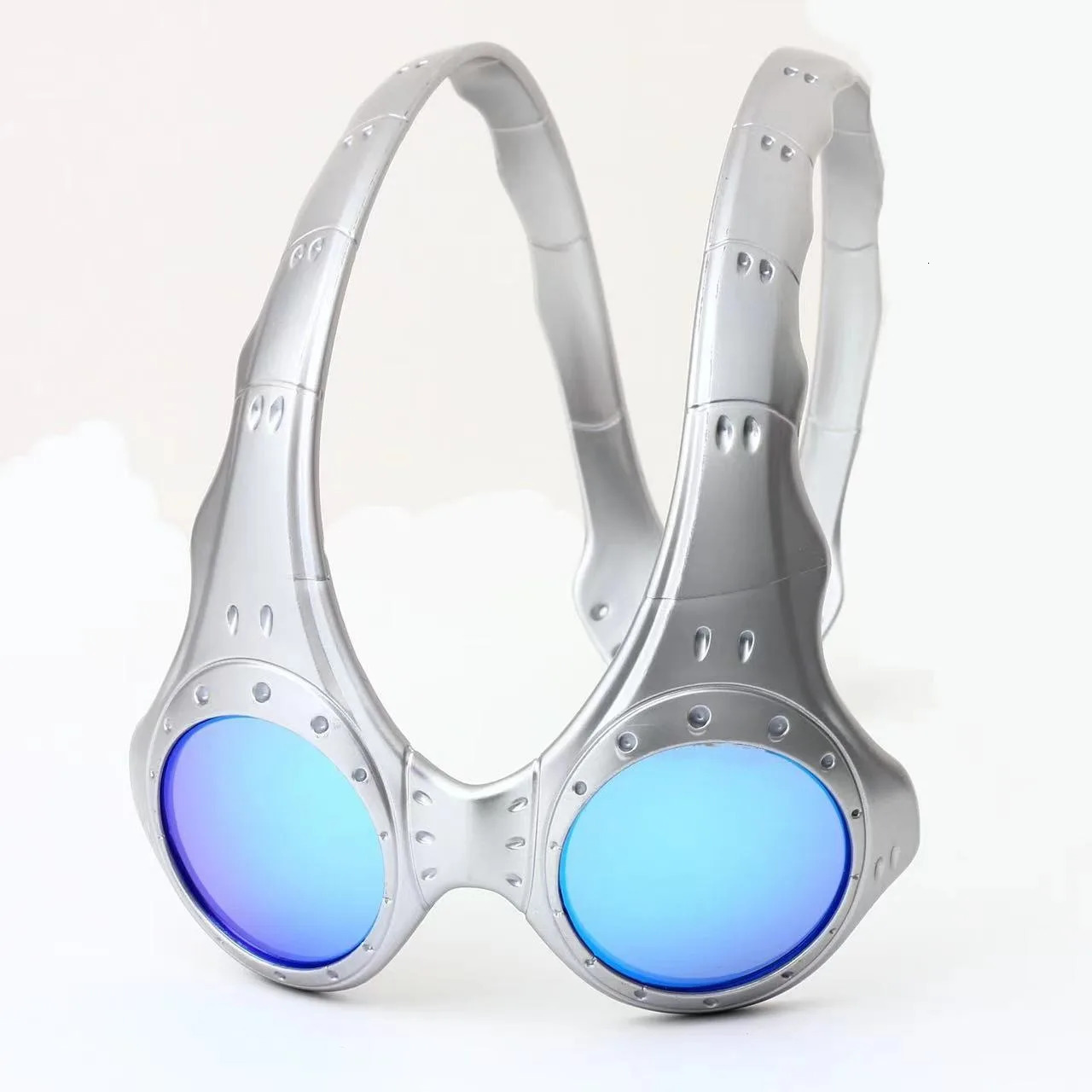Funny Sunglasses Retro Round Headband Personalized Trend Eyewear Anti-Blue Light UV Protection Full Metal Frame Party Jewelry 240929