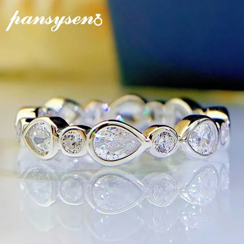 High Pear Cut Carbon Dia Engagement Ring in Rose Gold - S Sier 4 ier