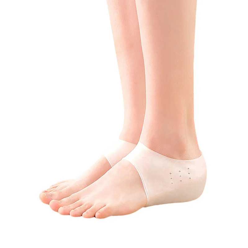 Invisible Height Increasing Insole Bottom Breathable Silicone Super Elastic Heightening Men/women Heel Cover Half Pad Insole 240929