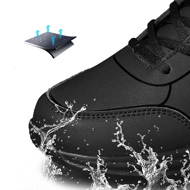 mens running shoes winter warm mens sports shoes anti slip breathable mens walking shoes lace soft casual shoes lightweight 241008
