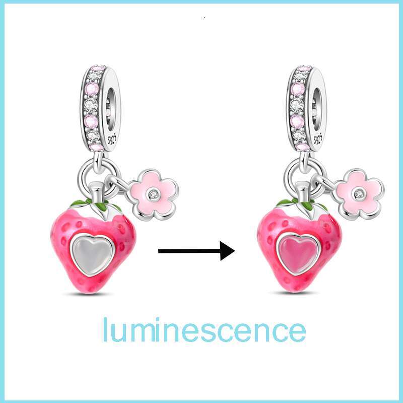 925 Sterling Silver Colorful Luminous Lotus Butterfly Dream Catcher Charms Beads Fit 925 Original Bracelets DIY Jewelry For women Luxury designer jewe