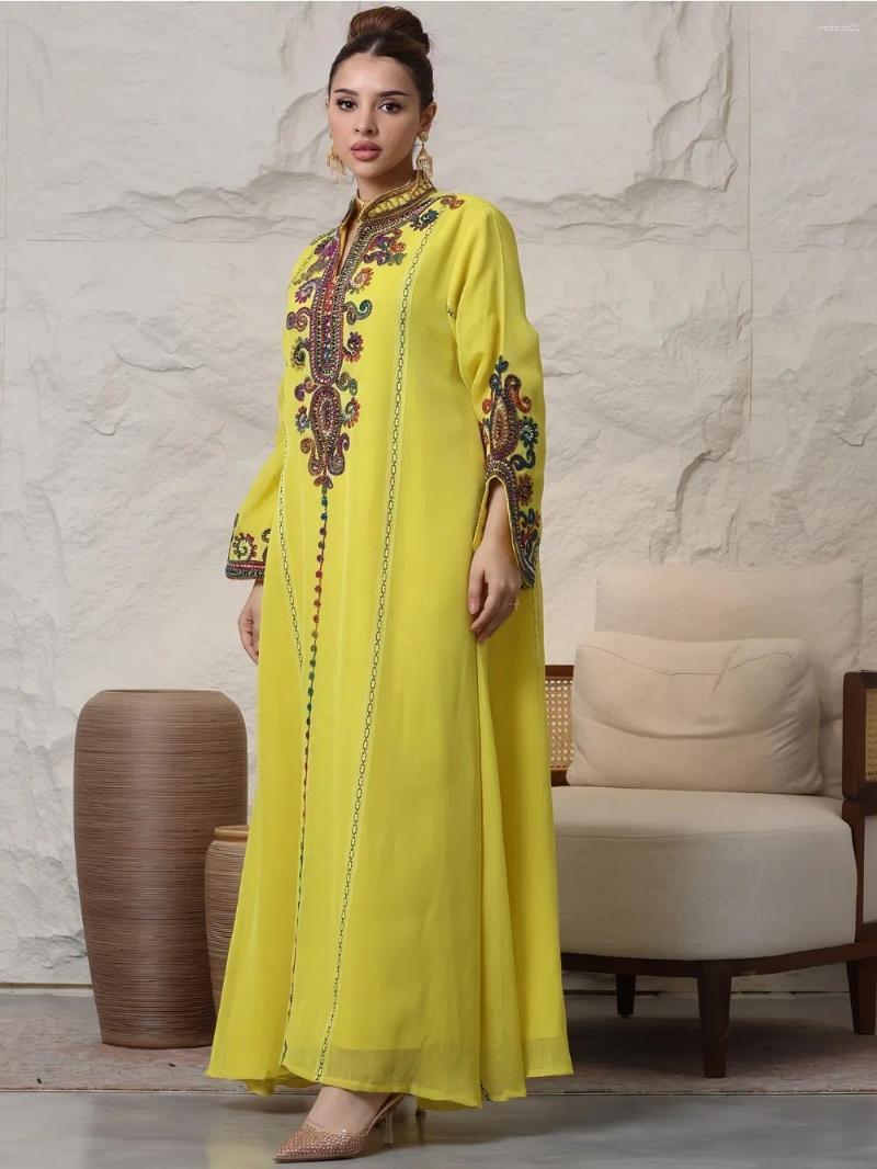 Ethnic Clothing Muslim Abaya For Women Party Dresses Embroidery Long Robe Eid Ramadan Dubai Abayas Kaftan Arab Jalabiya Modest Vest