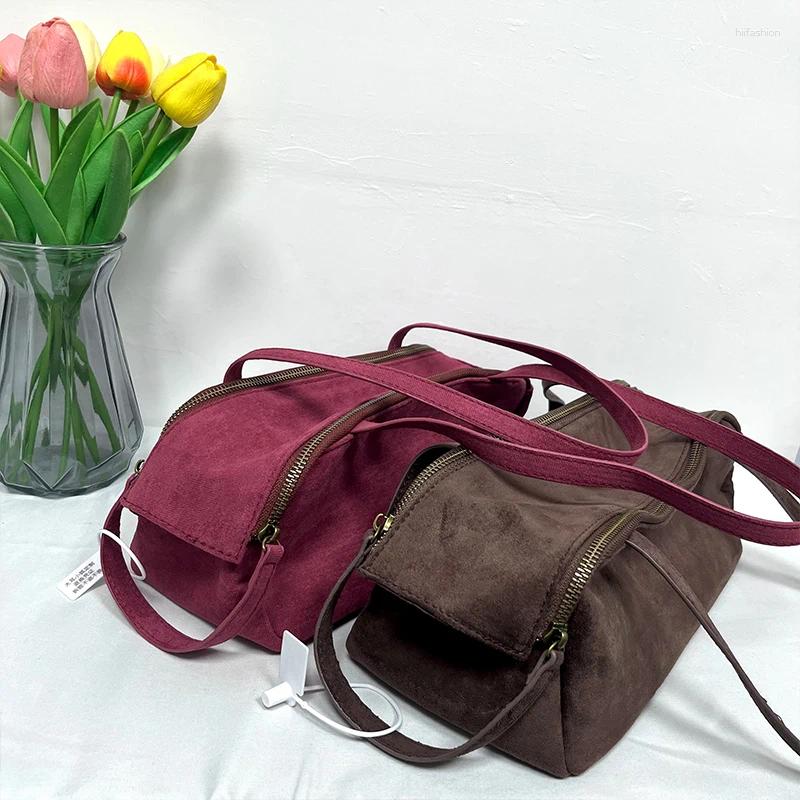 Evening Bags Autumn And Winter Fashion Suede Single Shoulder Women's Bag Retro Casual Simple Versatile Handbag For Womne