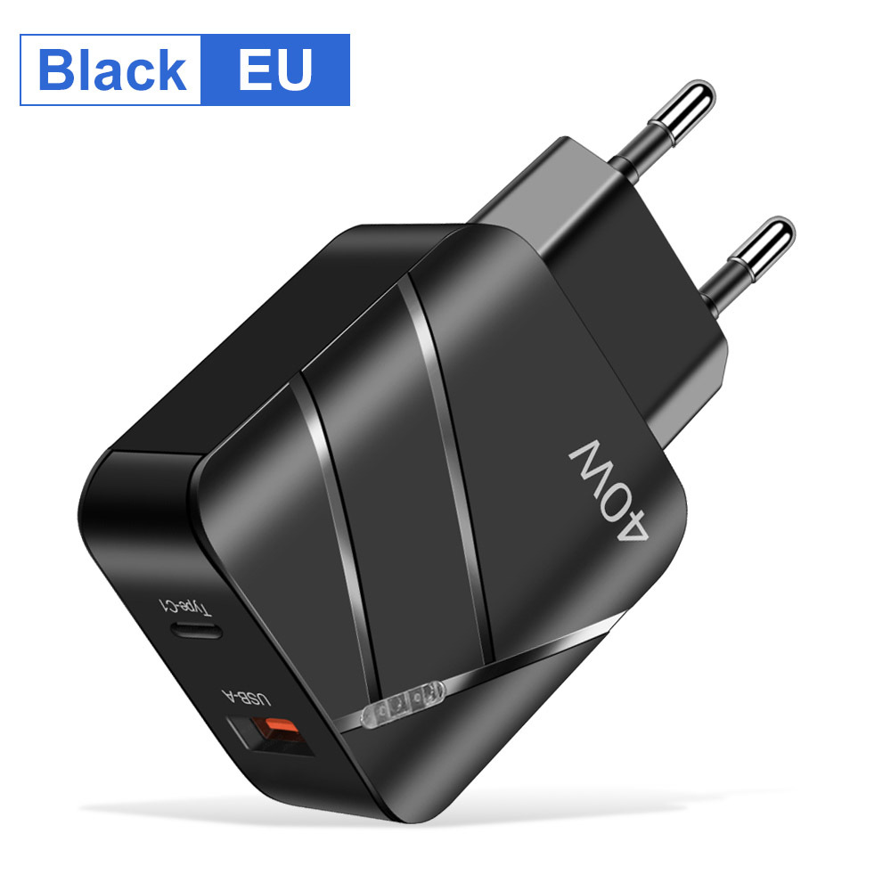 Fast Quick Charging 40W 3A USB C Wall Charger Portable Power Adapters For Ipad 2 3 4 Iphone 14 15 Samsung Xiaomi Huawei Htc Android phone