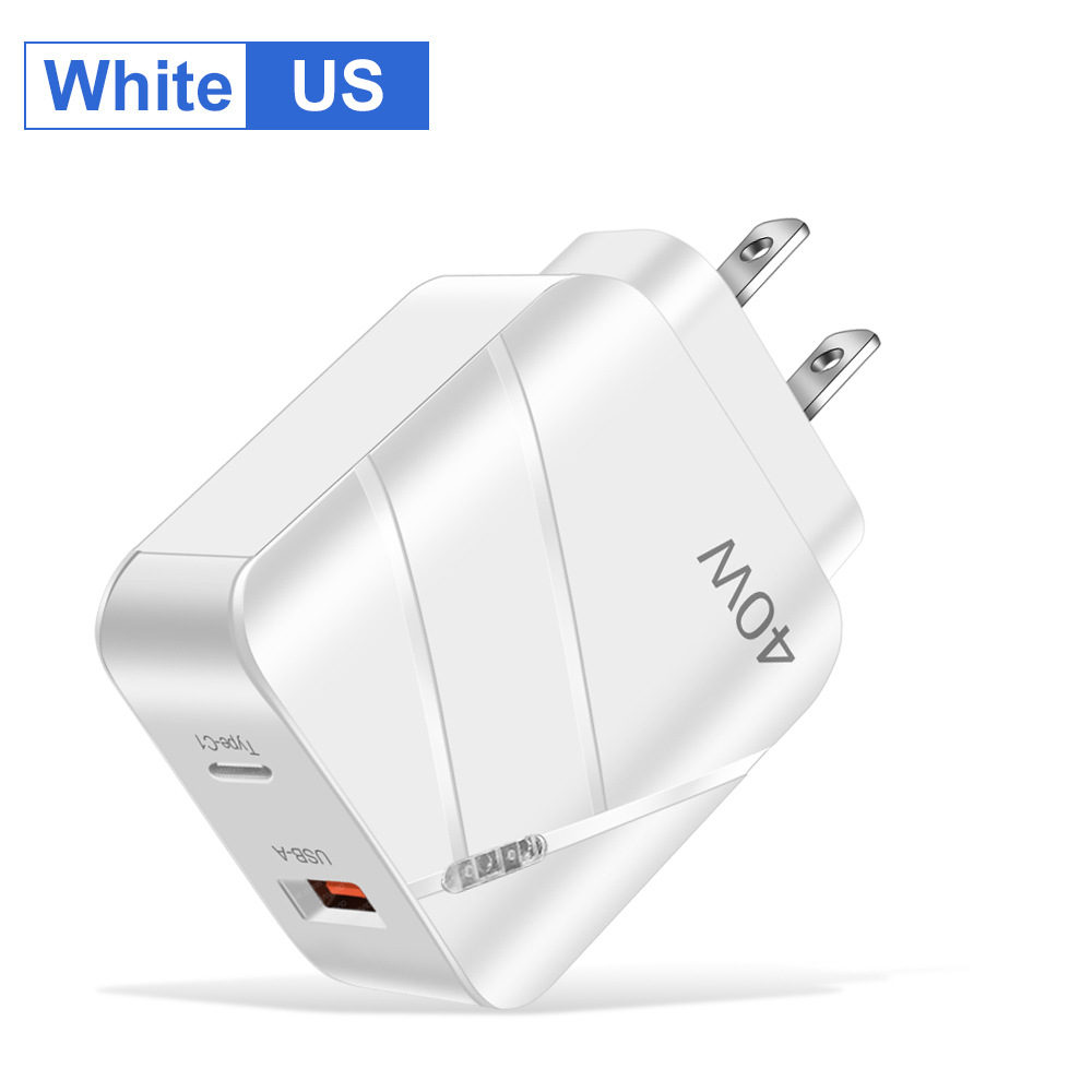 Fast Quick Charging 40W 3A USB C Wall Charger Portable Power Adapters For Ipad 2 3 4 Iphone 14 15 Samsung Xiaomi Huawei Htc Android phone