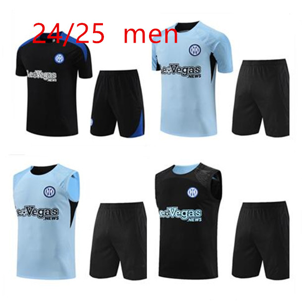 24 -25 inter TRACKSUIT LAUTARO MILANO Soccer Jerseys Training suit 22/23 milans camiseta DE FOOT Short sleeve Sportswear