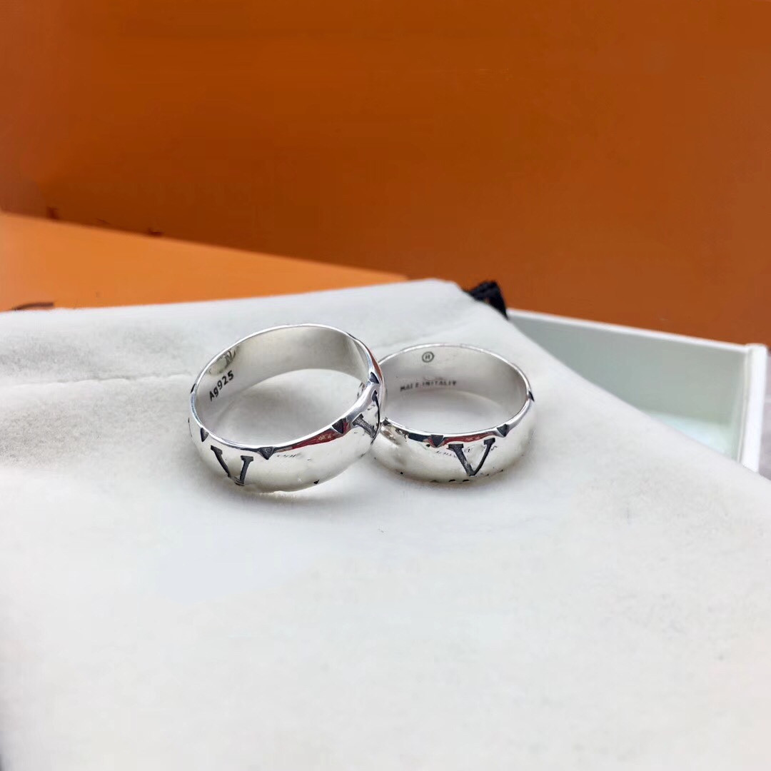 S925 Sterling Silver Ring For Man Woman Lover Ring Fashion Unisex Luxury Designer Rings