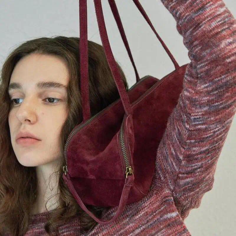 Evening Bags Autumn And Winter Fashion Suede Single Shoulder Women's Bag Retro Casual Simple Versatile Handbag For Womne