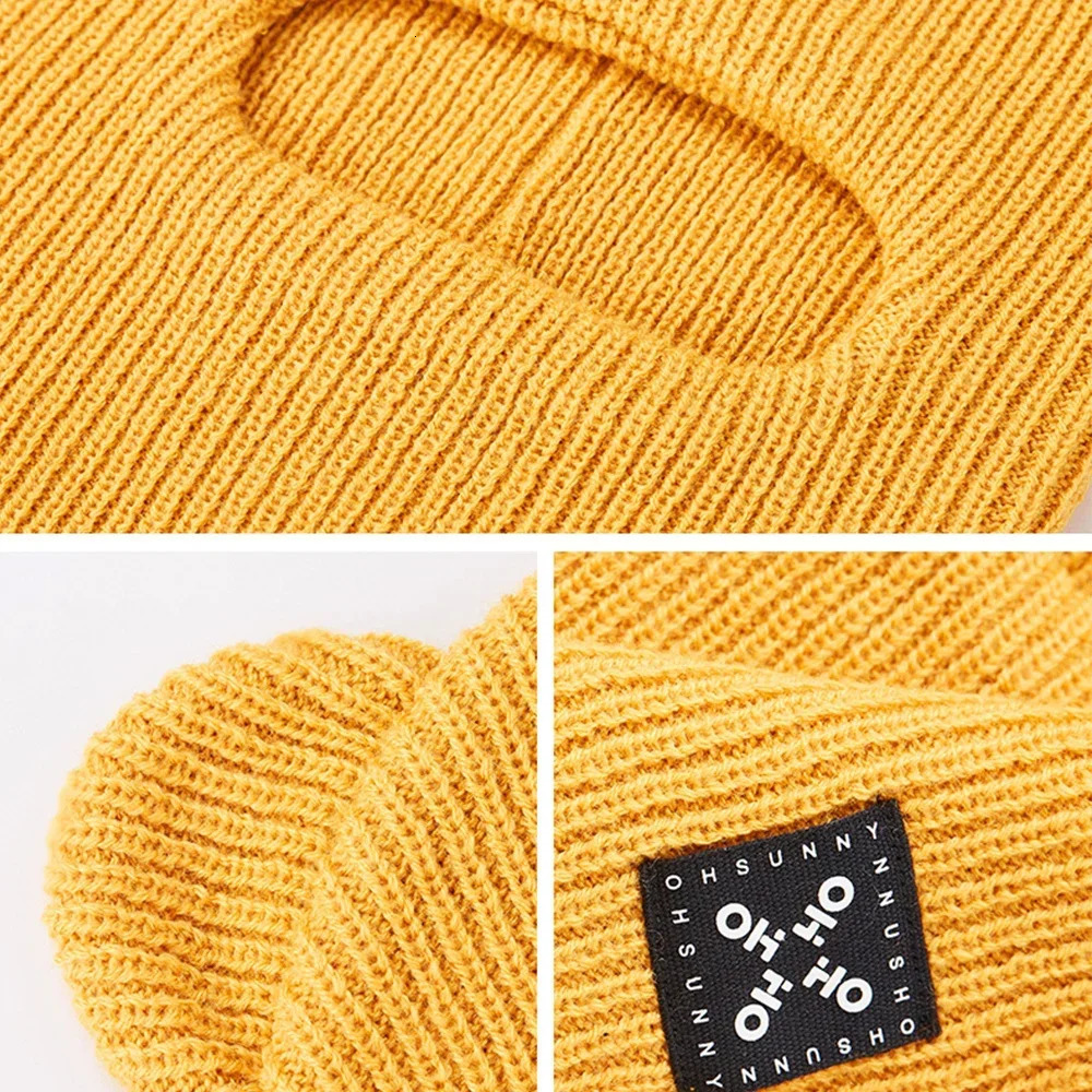 OHYOGA Warm Cycling Caps Winter Knitted Hat Ski Hat Bear Ear Balaclava Hat Bonnets Beanie for Men Women Outdoor Sports Skiing 231229