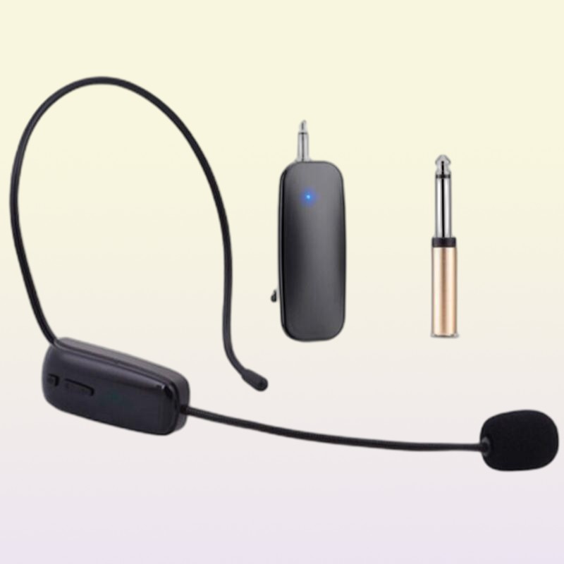 Microphones 2 In 1 Handheld UHF Wireless Microphone Professional HeadWear Mic Volume For Speech Teaching