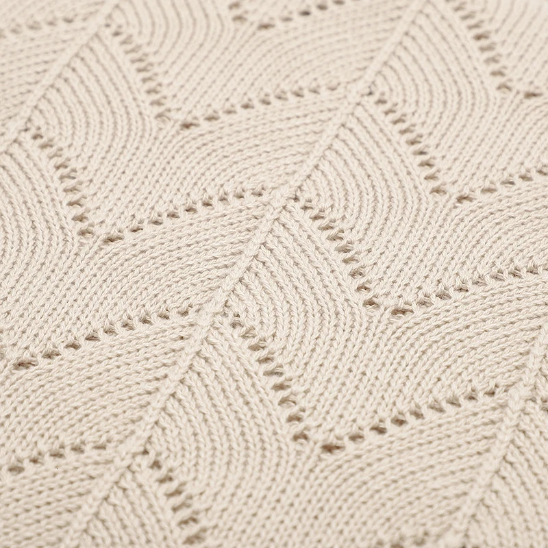 s born 100%Cotton Knitted Infant Boys Girls Stroller Swaddle Wrap Super Soft Toddler Kids Bedding Blankets 100*80 240102