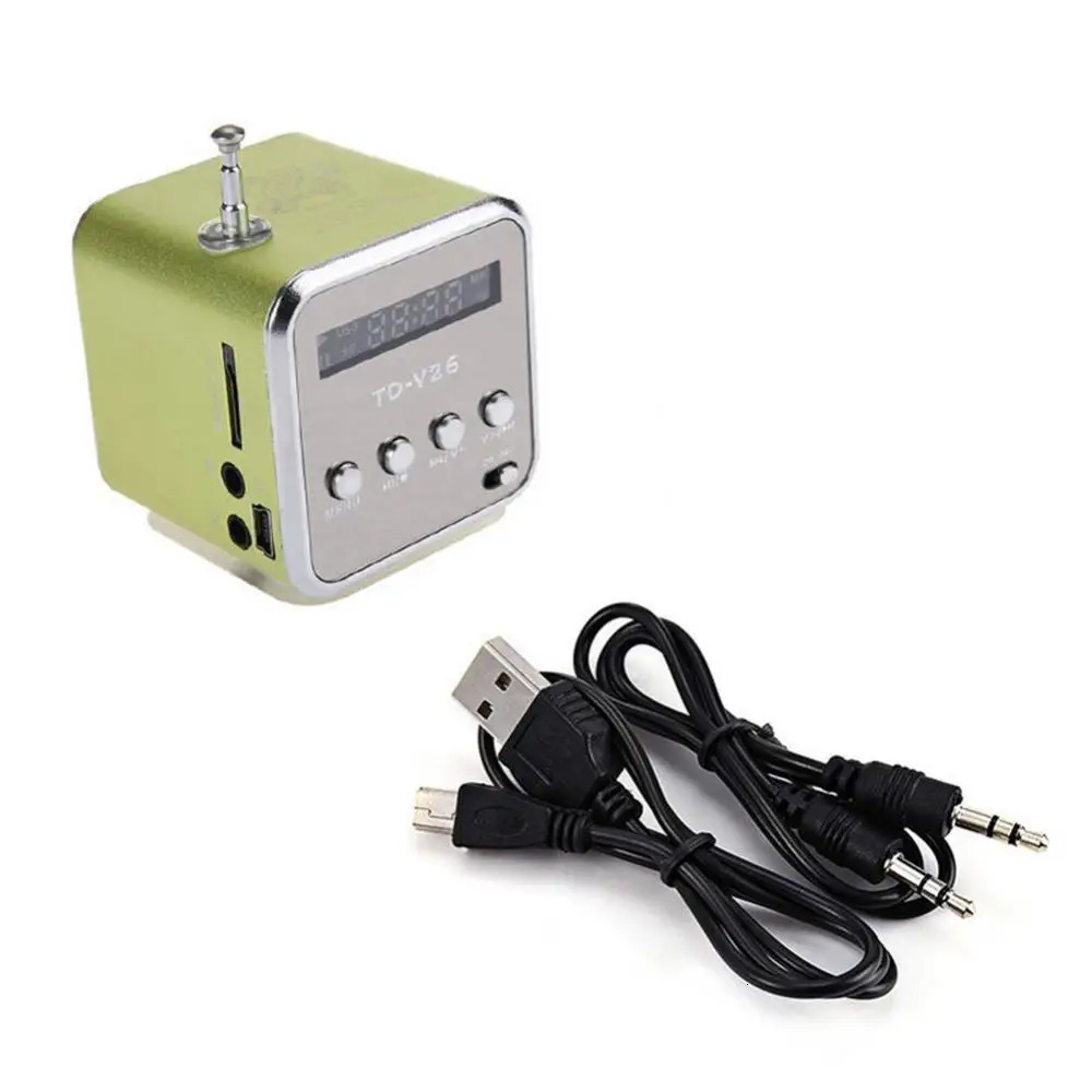 TD-V26 Mini Radio Receiver Bluetooth Wireless Speakers Digital FM Radio For PC Phone Mp3 Music Player Support Micro SD Card 240102