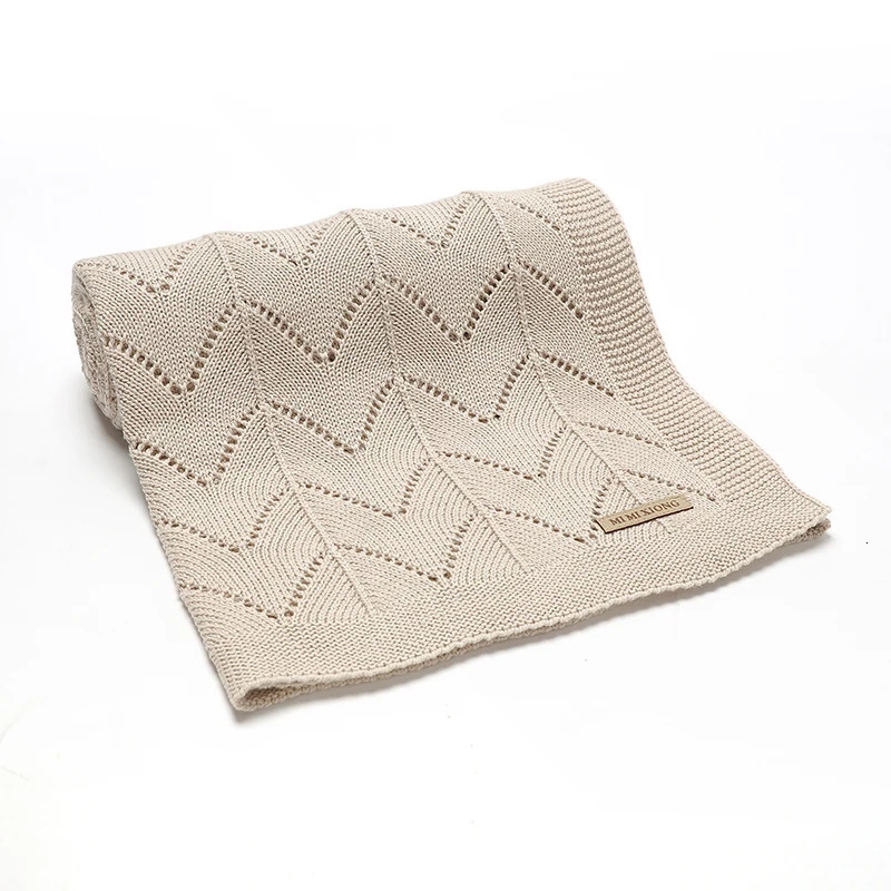 s born 100%Cotton Knitted Infant Boys Girls Stroller Swaddle Wrap Super Soft Toddler Kids Bedding Blankets 100*80 240102