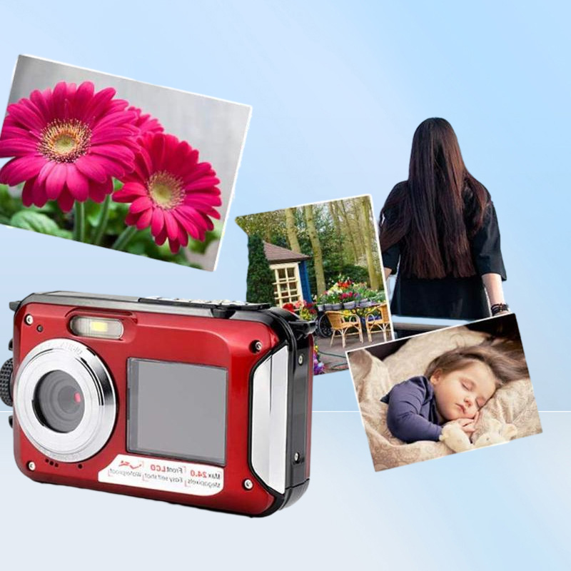 Digital Cameras Waterproof AntiShake Camera 1080P Full HD Selfie Video Recorder For Underwater DV Recording Present