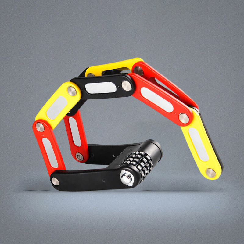 ULAC 4 Digit Combination Password Bicycle Lock Folding Bike Steel Safety For Bikes Antitheft Security P0824