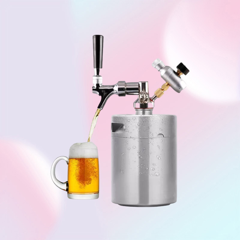 Home Wine Making Machines 2L36L Stainless Steel Beer Mini Keg Air Pressure Faucet Can Barrel Wine Brewing Tool Bar Nightclub Resta