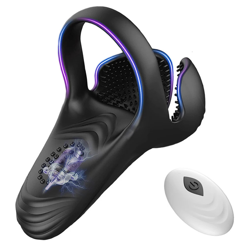 3 dans 1 Vibrator pénis péririne toys sexuels pour hommes anneaux de bite en silicone