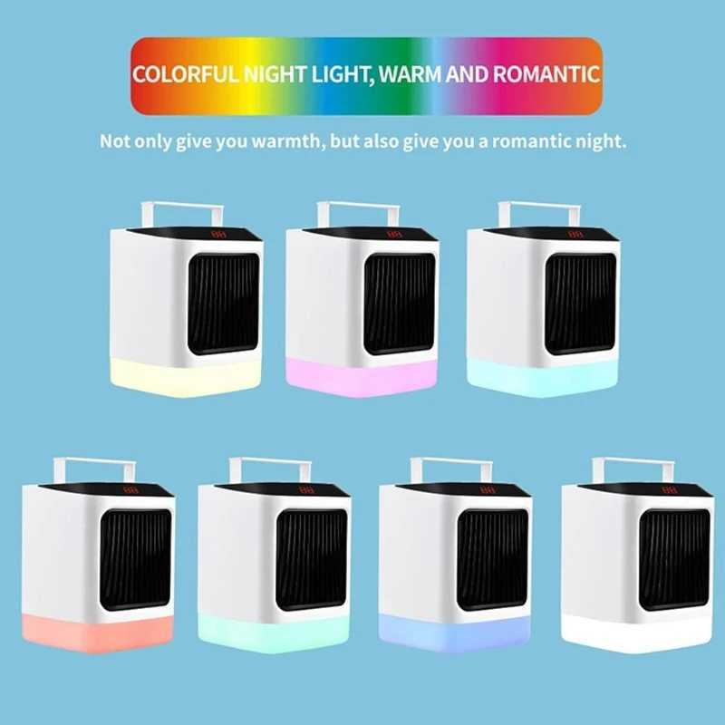 Home Heaters 1000W Portable Electric Heater For Home Remote Control Desktop Mini Low Consumption Fan Heater For Room Space Warmer Bedroom J240102