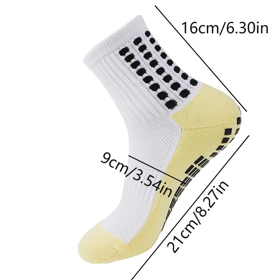 12Pair Football Socks Mens Womens Sports Nonslip Silicone Bottom Soccer Rugby Tennis Volleyball Badminton 240102