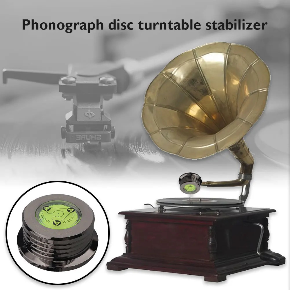 Vinyl Record Player 50/60Hz LP Universal Disc Turntable StabilizerAluminum Alloy with Level Weight Clamp Vinyl Record Player 240102