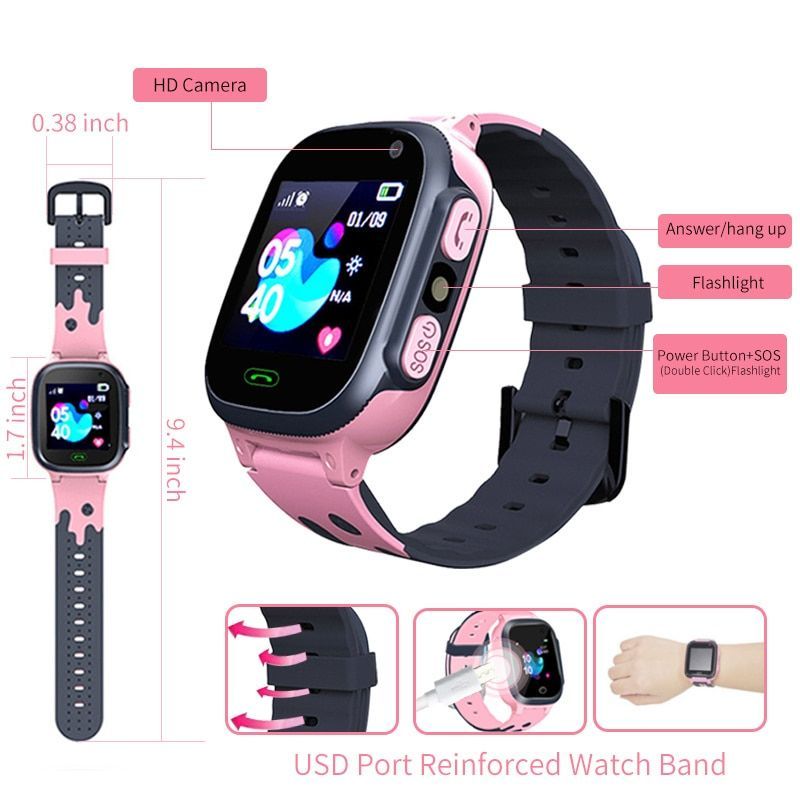 Kids Smart Watch For Children SOS Waterproof Smartwatch Clock SIM Card Location Tracker Child Watch Hot