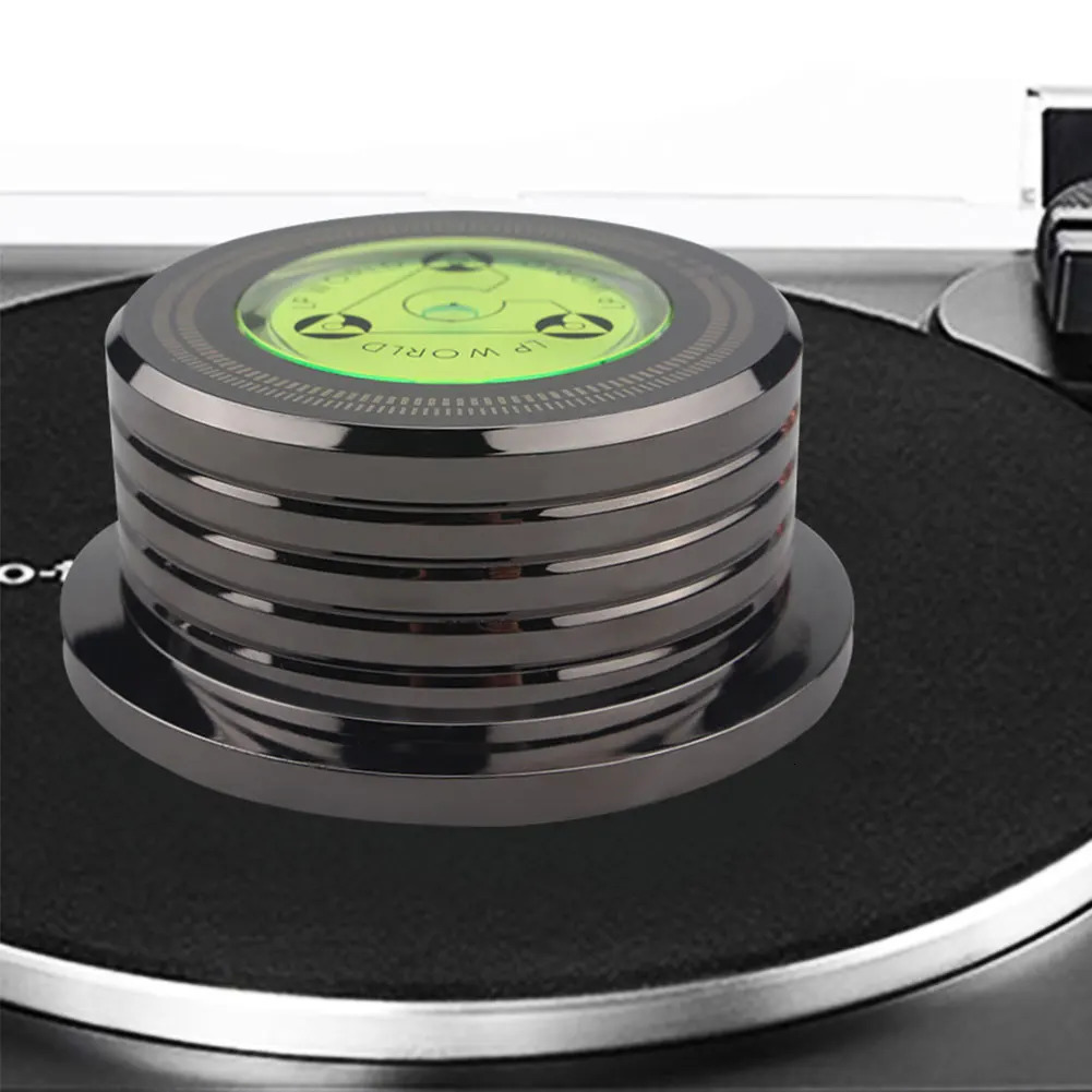 Vinyl Record Player 50/60Hz LP Universal Disc Turntable StabilizerAluminum Alloy with Level Weight Clamp Vinyl Record Player 240102