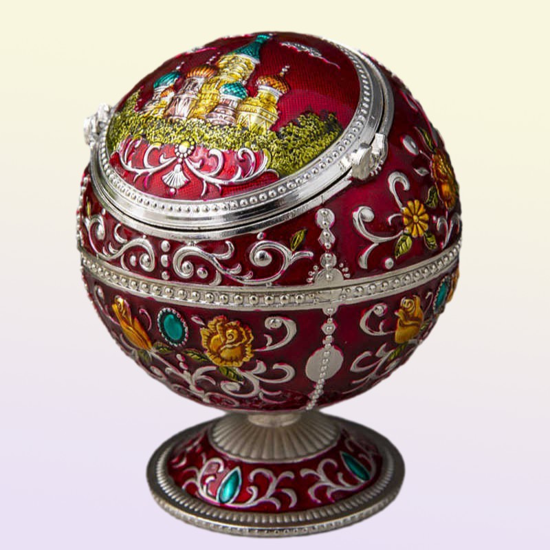 Scandinavian light luxury creative antiflying ash windproof ashtray personalized spherical with lid el home ashtray whole 4374262