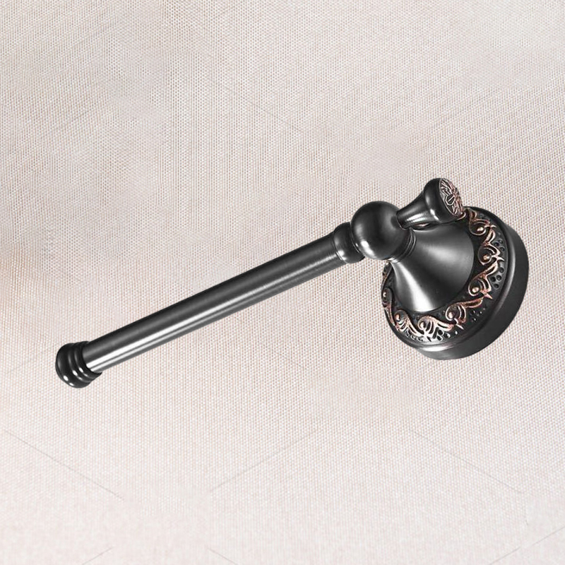 Toilet Paper Holders Roll Holder Retro Black Bronze Towel Bar Brass Material Without Cover Simple3052072