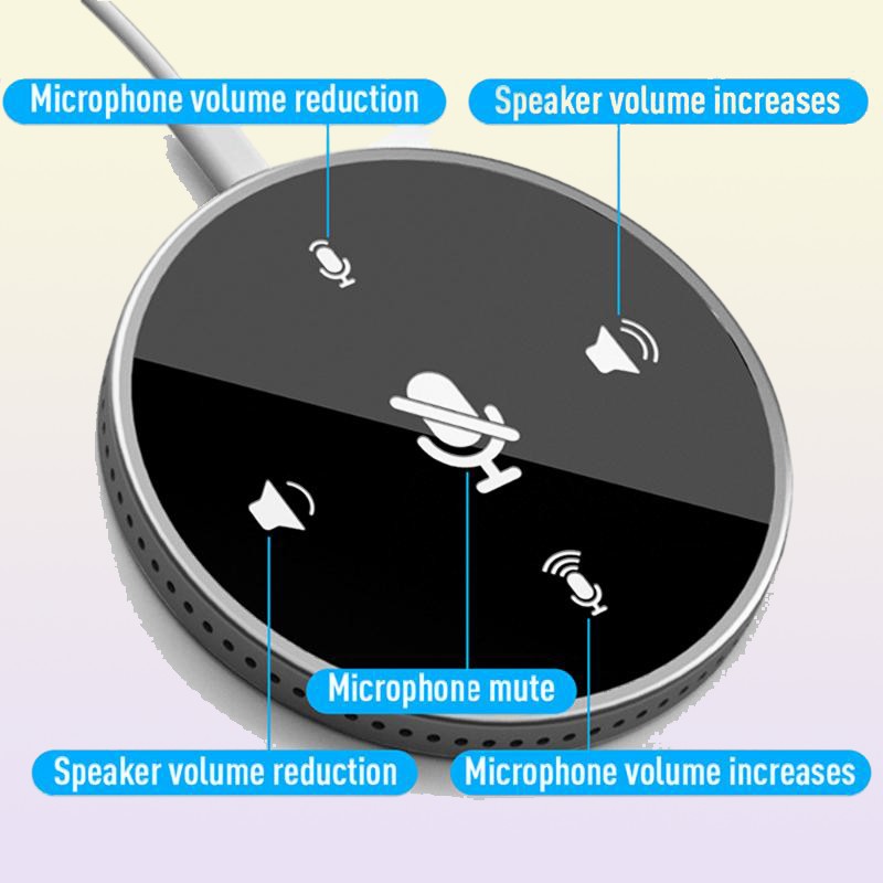 Microphones USB Condenser Microphone With Speaker Omnidirectional Computer Laptop Pickup Mic For Meeting Business Conference Onli