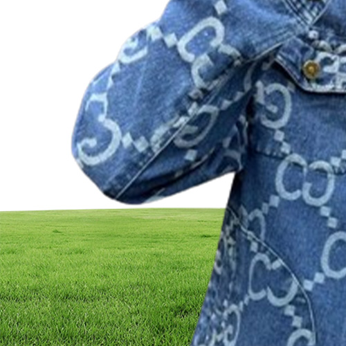 Spring Quality Men039s pluz size Jackets Mens denim lapel windbreaker Womens Designers casual fashion jean printed double lette