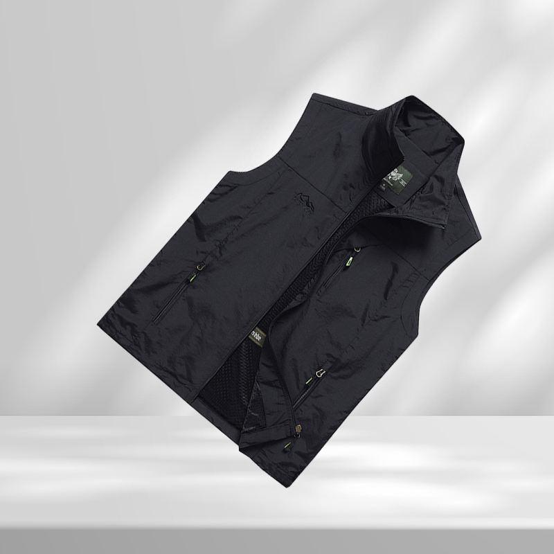 Summer Mesh Vest Men Outerwear Thin Breathable Multi Pocket Classic Waistcoat Male Pographer Sleeveless Climbing Hiking fishing