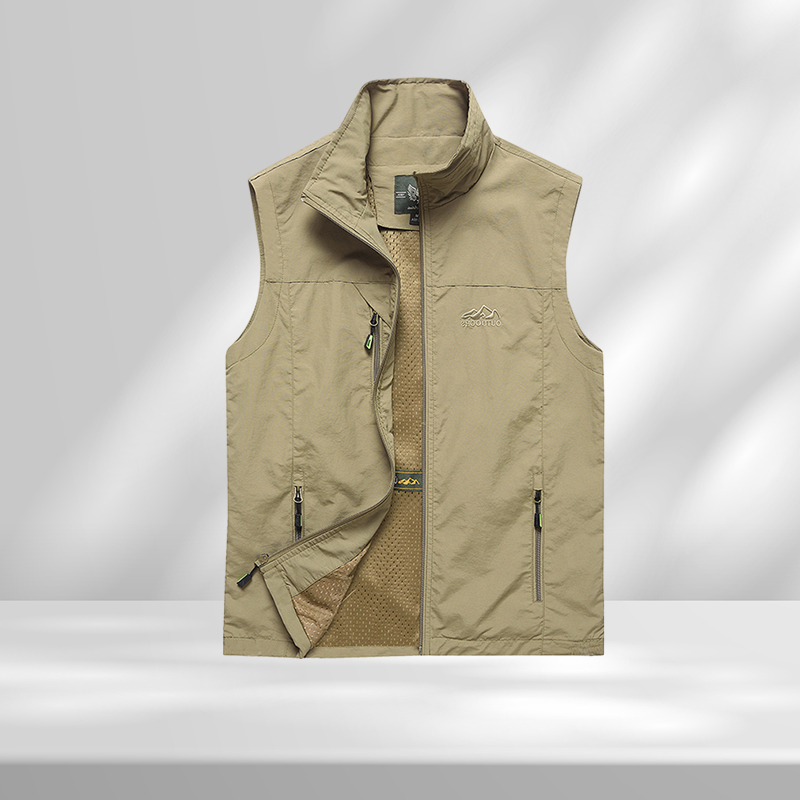 Summer Mesh Vest Men Outerwear Thin Breathable Multi Pocket Classic Waistcoat Male Pographer Sleeveless Climbing Hiking fishing